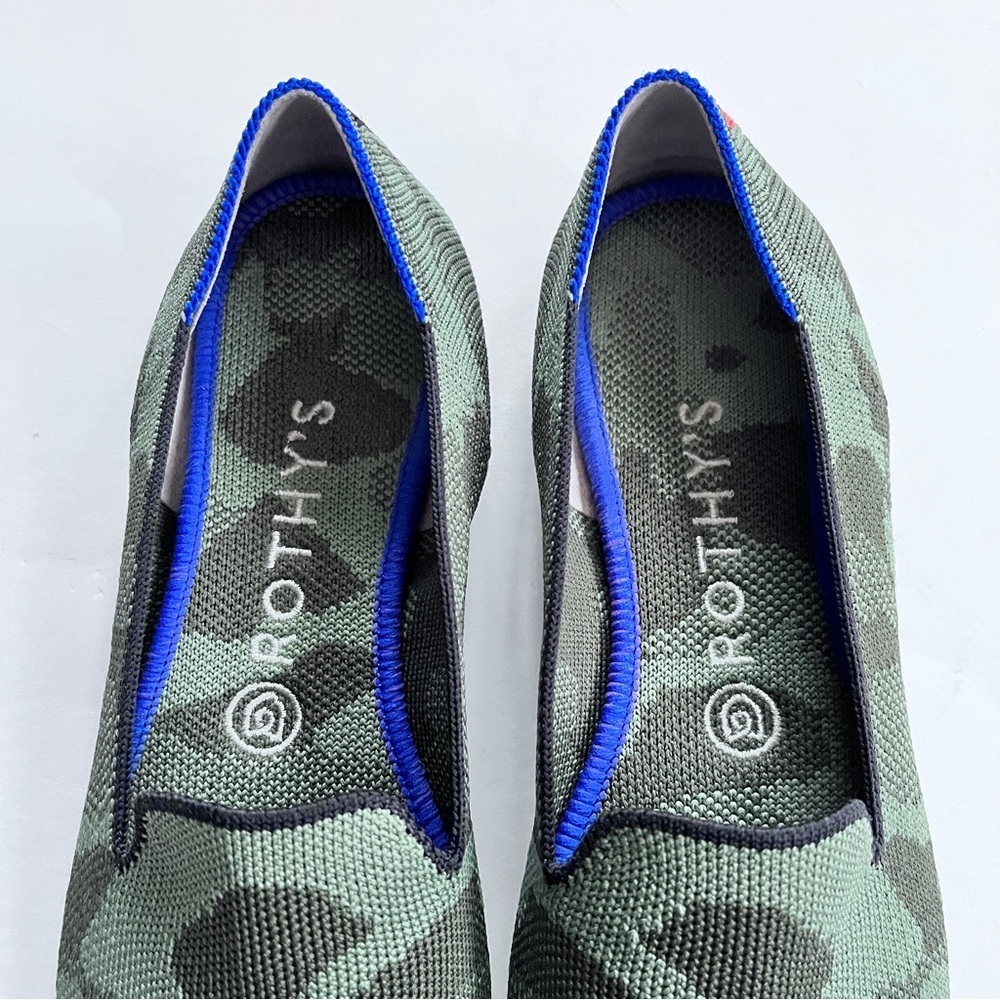 Rothy's The Loafer Green Camouflage Women’s Flats Shoes Size 7.5 - Picture 5 of 16